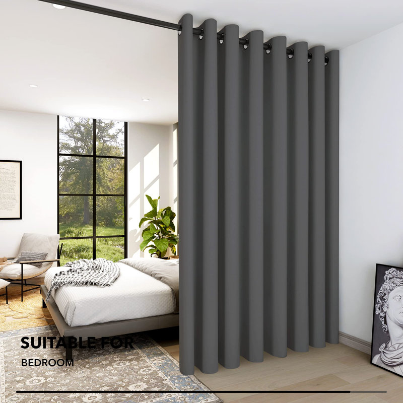 Penkridge Room Darkening Curtain Single Panel, 100" W x 84" L, Light Gray