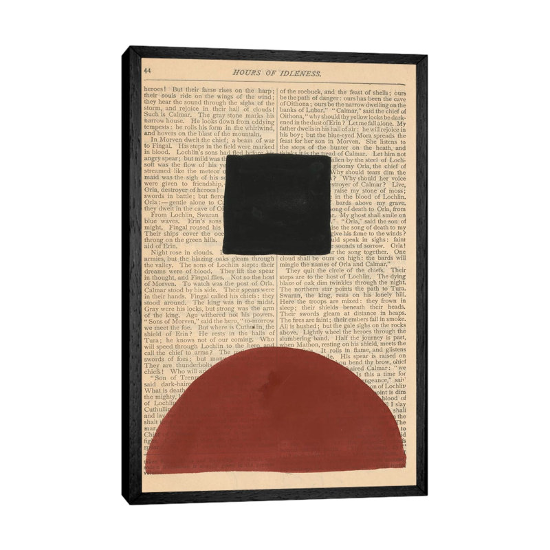 Modern Prose IV 1 Piece Wall Art on Canvas, 66.04 cm H x 45.72 cm W, Black Framed