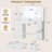 Hollywood White Vanity Desk with Lights, 43.3" 7 Drawers, Charging Station-994607147