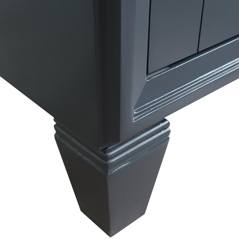 Ensemble de meuble-lavabo simple 31 "avec miroir Schreck, Gris foncé