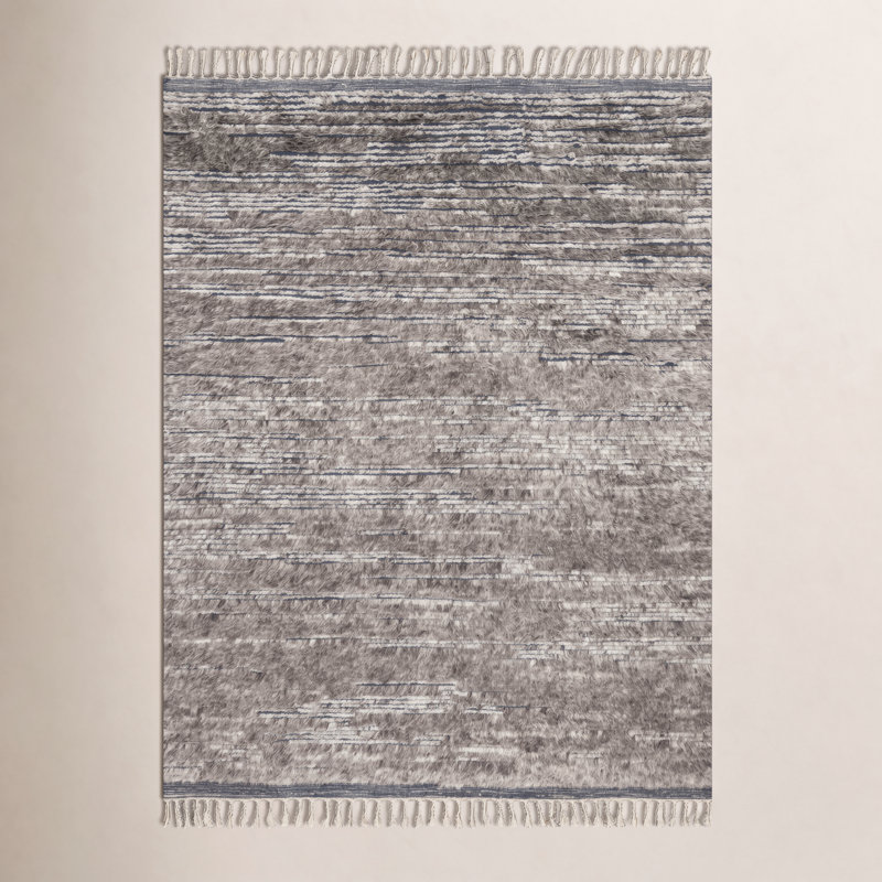 Benjamin Hand Knotted Wool Indoor Rug, Rectangle 7'9" x 9'9"