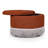 Fully Assembled Round Linen Blend Storage Ottoman with Tassel Trim-517635226