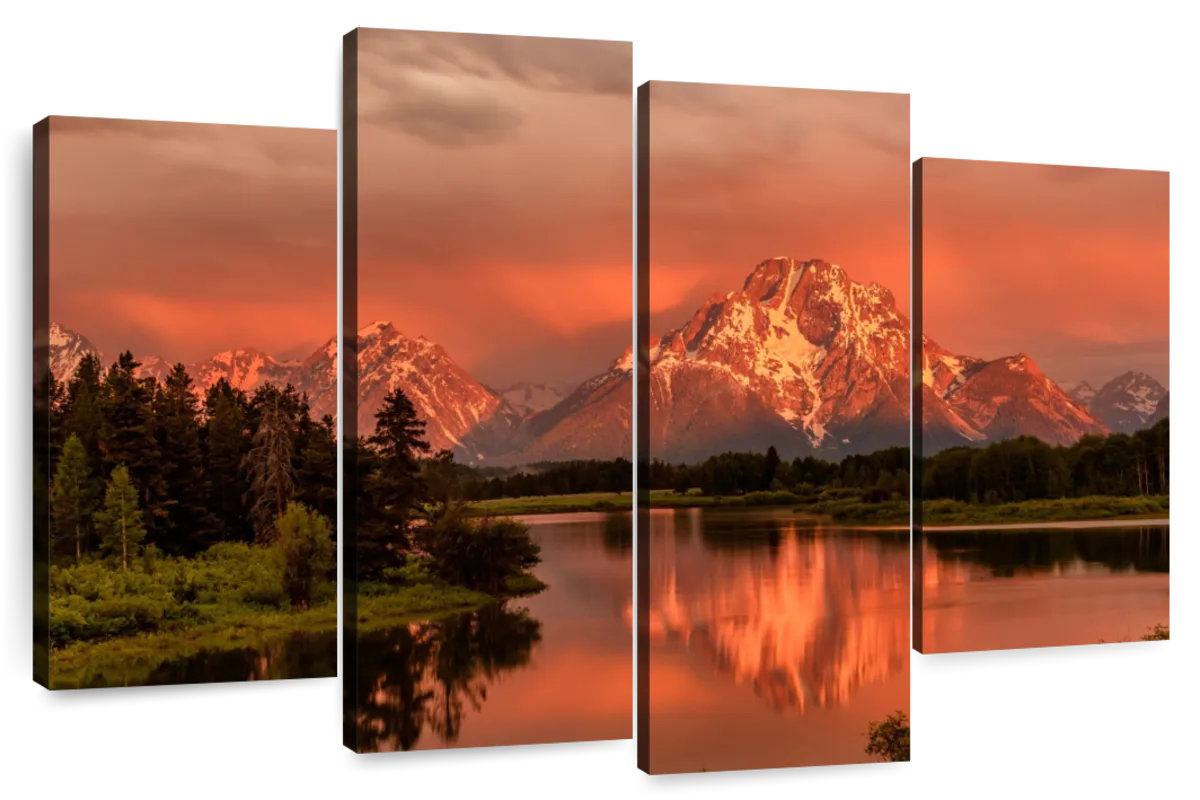 Loon Peak® Grand Teton Red Sunset | Wayfair