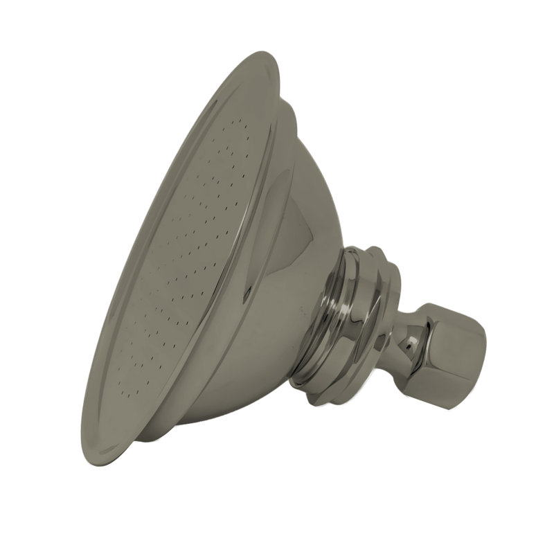 Pomme de douche de 4 po de diamètre avec 1,75 gallon par minute et laiton massif Strom Living, Nickel mat