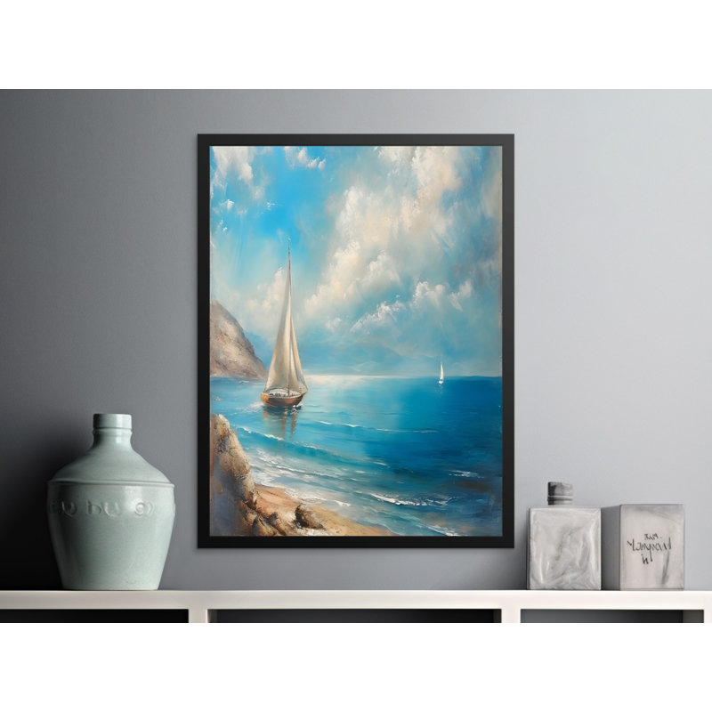 Reita 1 Piece Floater Frame Wall Art, 12x16