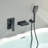 Wall Mounted Tub Faucet With Hand Shower 3 Hole Waterfall Bathtub Faucets Brass Single Handle Tub Fillers With Valve-116377428
