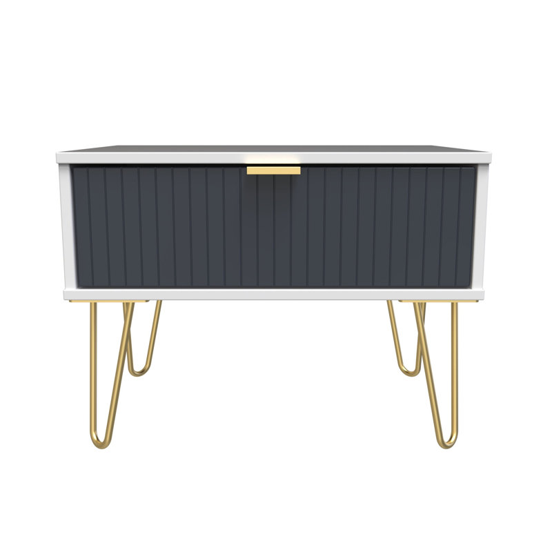 Beranda 1 Drawer Midi Chest (Ready Assembled), Indigo Matt/White
