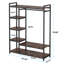 Organisateur de garde-robe autoportant 47,24 po avec 6 tablettes de rangement et barre de suspension