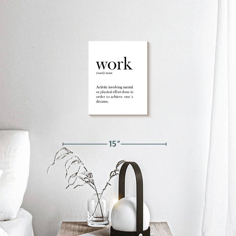 " Work Definition ", 10" H x 8" W x 1" D