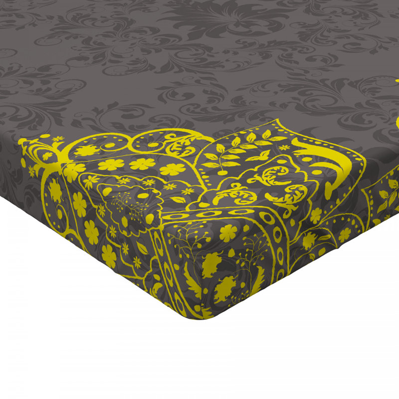 Microfiber Damask Fitted Sheet, Twin XL Fitted Sheet