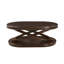 Table basse ovale en bois de 44 po avec base en forme de X (table incluse seulement)