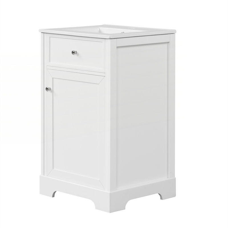 Meuble-lavabo de 20 po avec lavabo, Blanc