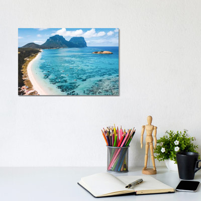 Island Lagoon With Beach by James Vodicka - Wrapped Canvas Gallery-Wrapped Canvas Giclée