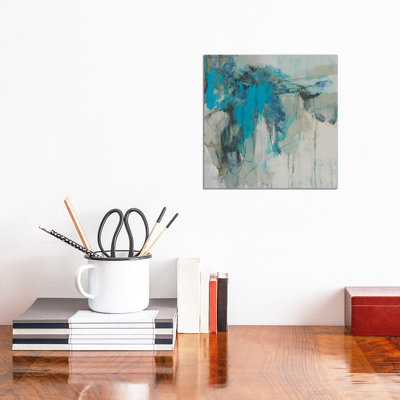 Painterly Teal II - Wall Art Print - Wrapped Canvas