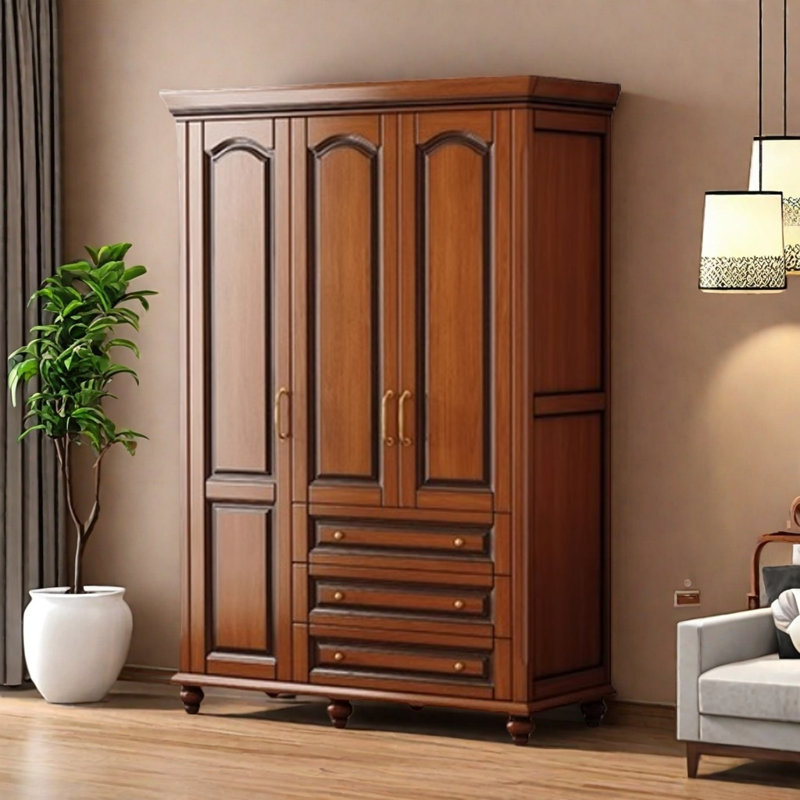 Garde-robe de luxe rétro American Light Brown