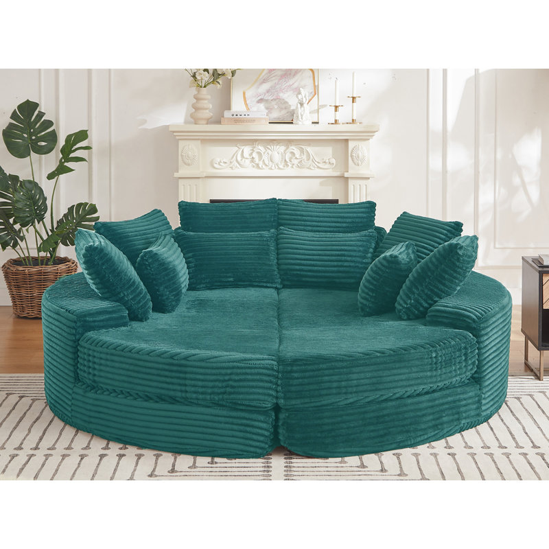 Méridienne surdimensionnée 78,5 po, Bleu sarcelle foncé