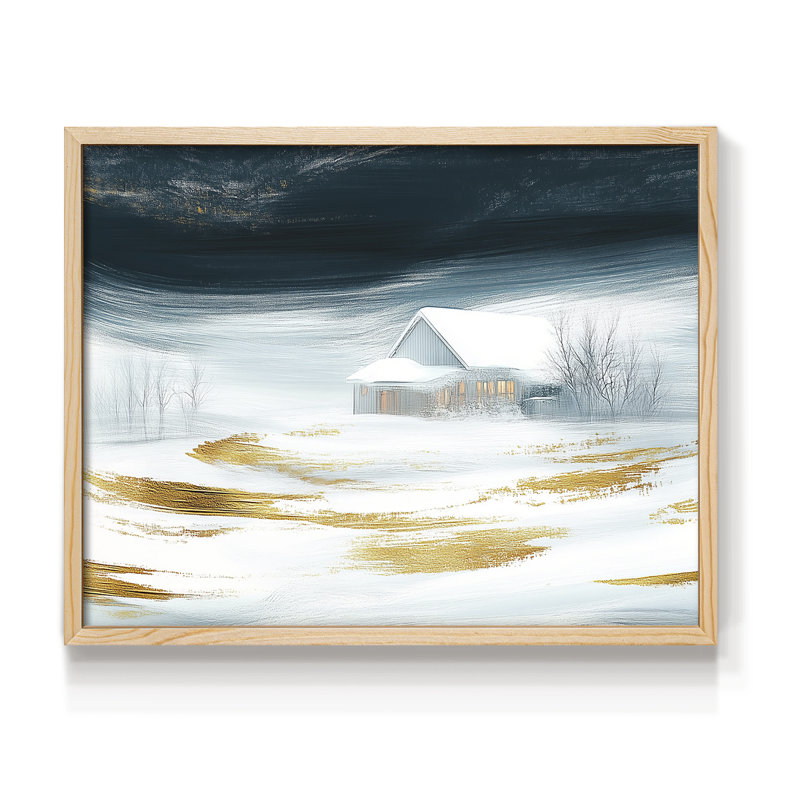 Chirstmas Art-CCXVIII -Framed Print - Restickable, Naturel, H 11 po x l 14 po