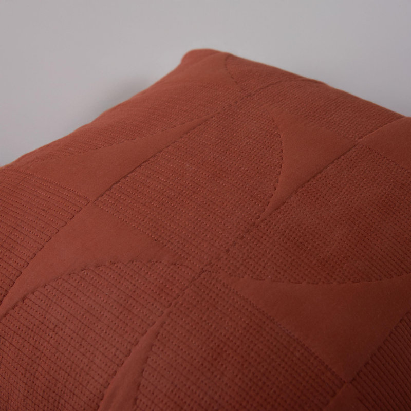 Coussin 100 % coton, Terracotta, Mélange de duvet