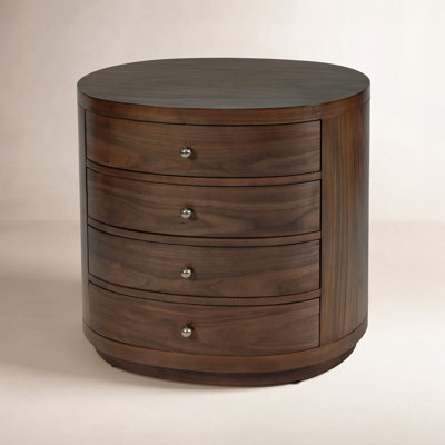 Celine 4-Drawer Acacia Nightstand