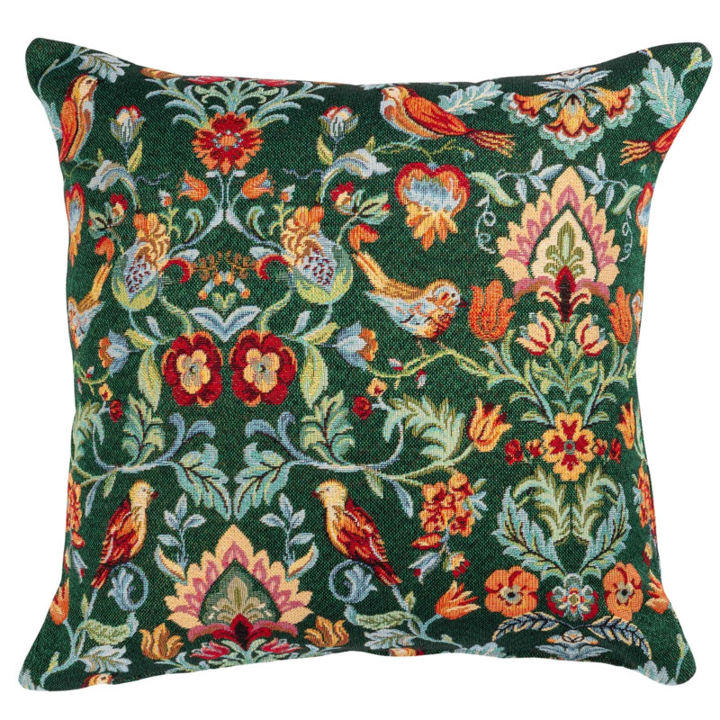 Green Cushion, 43x43cm, Feather filled