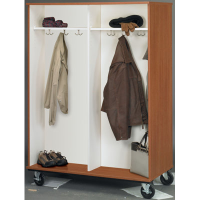 Armoire de classe mobile à 4 compartiments avec roulettes