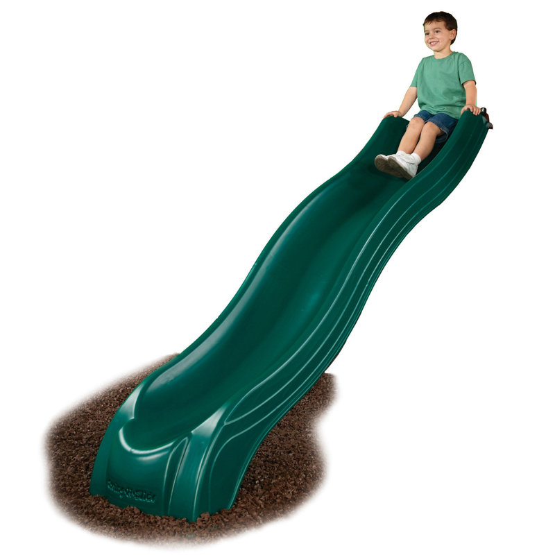 Forest Green High-Density Polyethylene Alpine Wave Slide