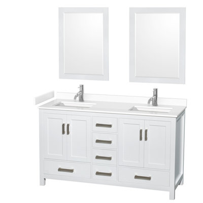 Sheffield 60" Bathroom Vanity Set with 24" Mirror