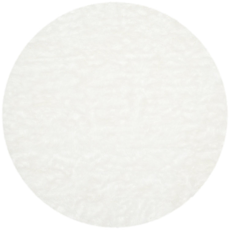 Solid Colour Faux Fur Area Rug