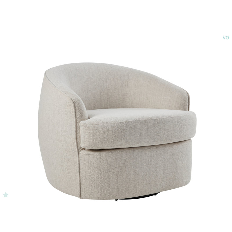 Chaise pivotante à 360 degrés, Tissu blanc cassé