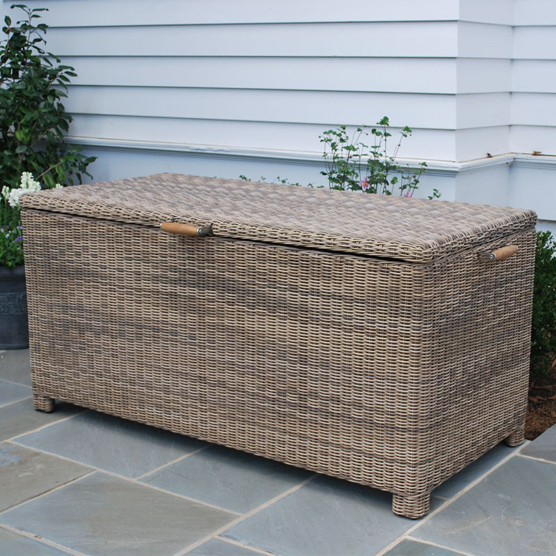 Kingsley Bate Sag Harbor 60'' W Water Resistant Wicker Deck Box, Willow