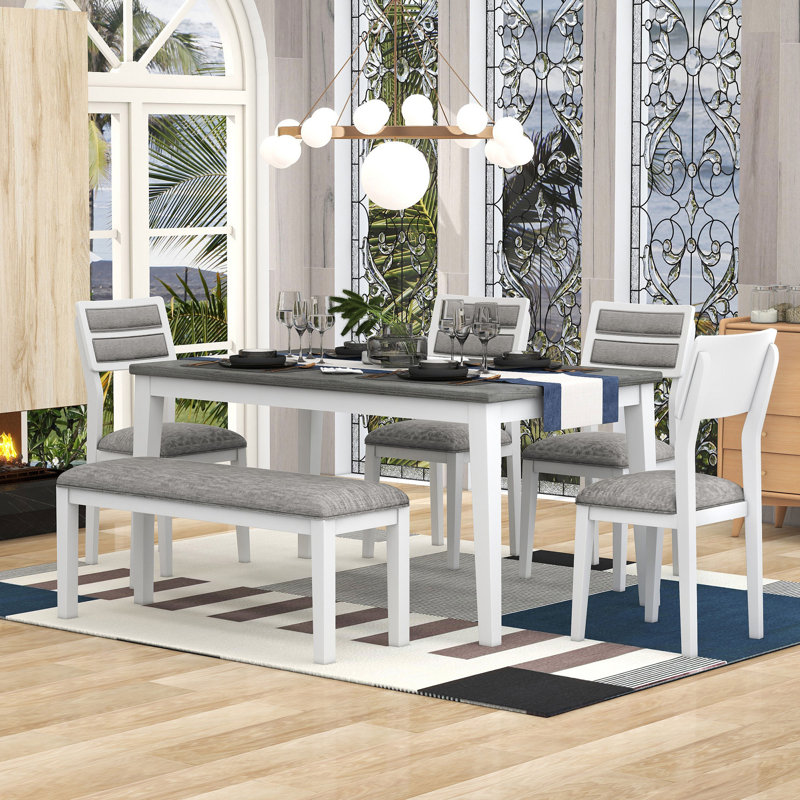 Ensemble repas 6 pièces de style classique et traditionnel Trexm