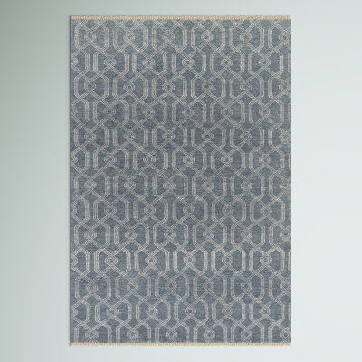 Flippen Hand Knotted Wool Geometric Indoor Rug