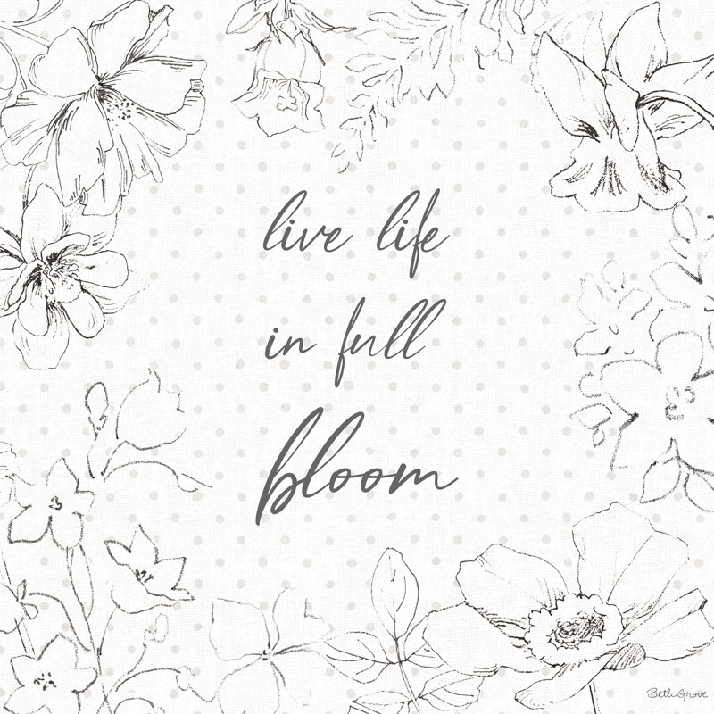 Peaceful Petals X Neutral - reproduction d'art sur toile tendue, H 36 po x l 36 po, Non, Cadre flottant doré