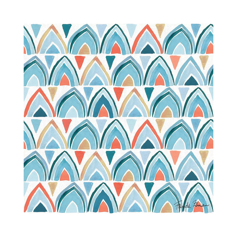 Whale Tale Pattern IV by Farida Zaman - Wrapped Canvas Print, 30.48 cm H x 30.48 cm W
