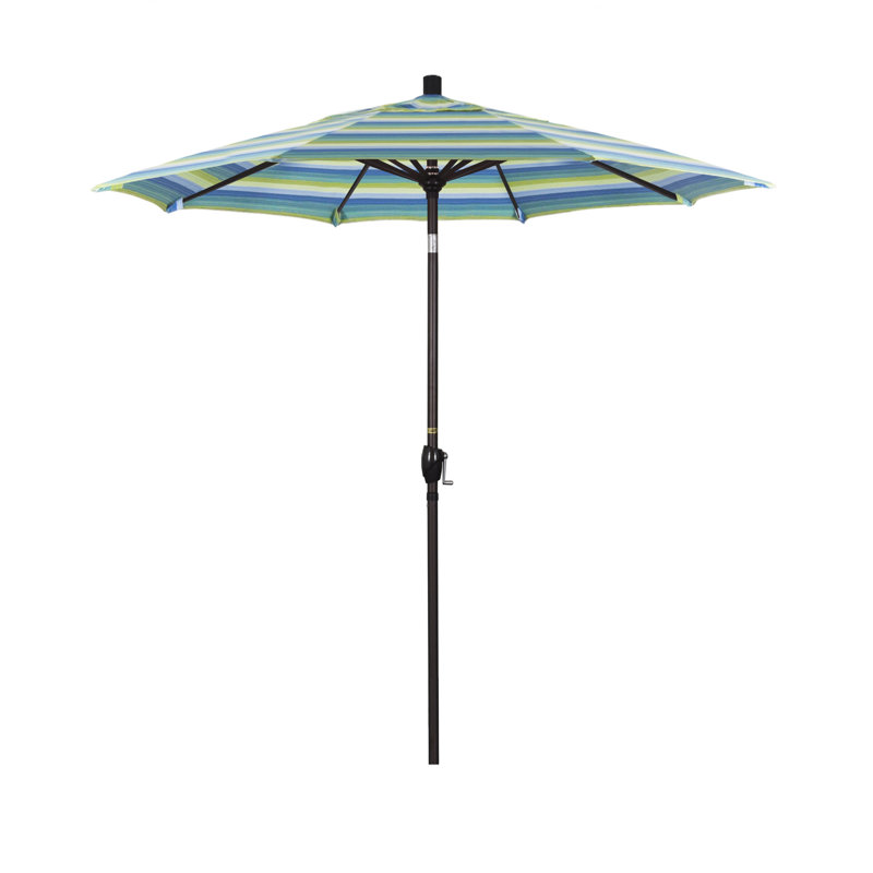Parasol sunbrella de marché 7,5' Wallach, Sunbrella® bord de mer Séville rayé