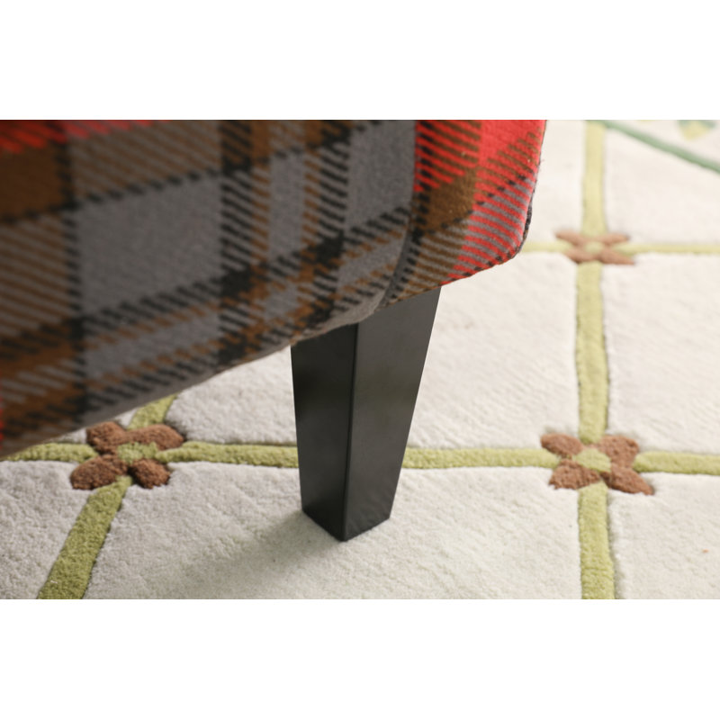Wendyn Upholstered Armchair, Red/Gray Chenille