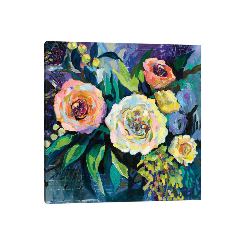 Walk In The Garden by Jeanette Vertentes - Painting on Canvas, 66.04cm H x 66.04cm W x 1.91cm D, Wrapped Canvas