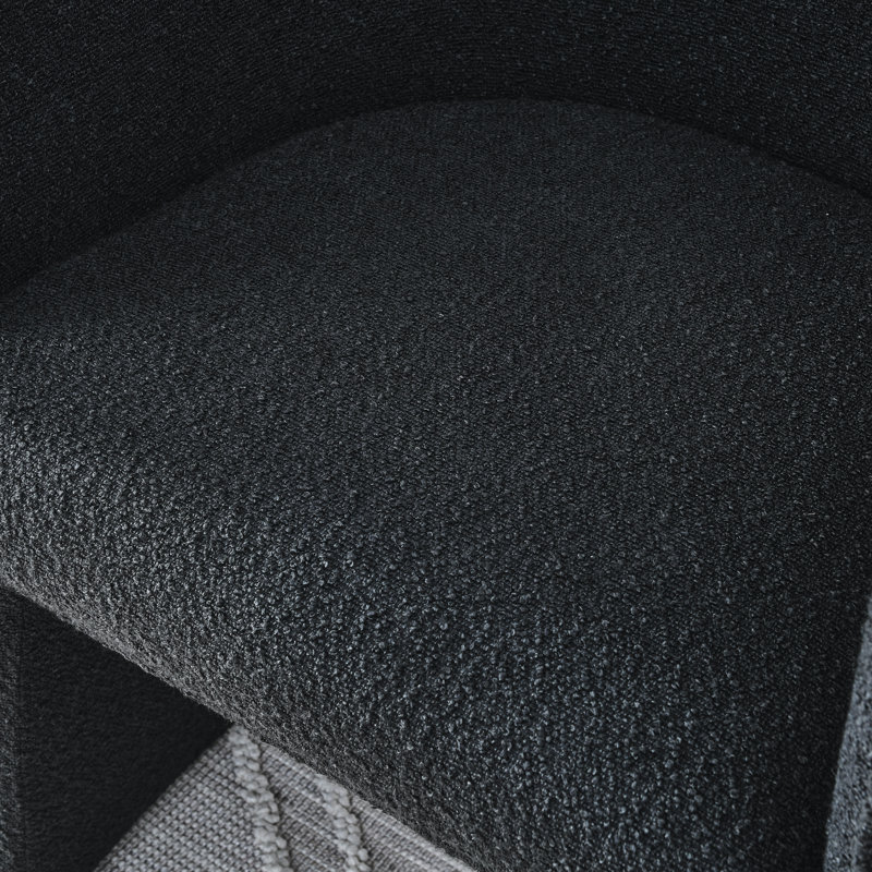 Tallu Upholstered Accent Chair, Black Fabric