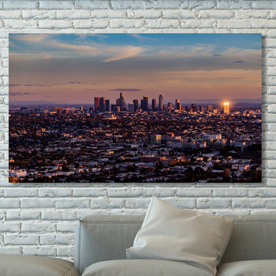 Downtown Los Angeles - Wrapped Canvas Print
