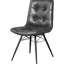 De 4 chaises de salle à manger industrielles en gris anthracite et bronze industriel - Design ergonomique pour une expérience confortable