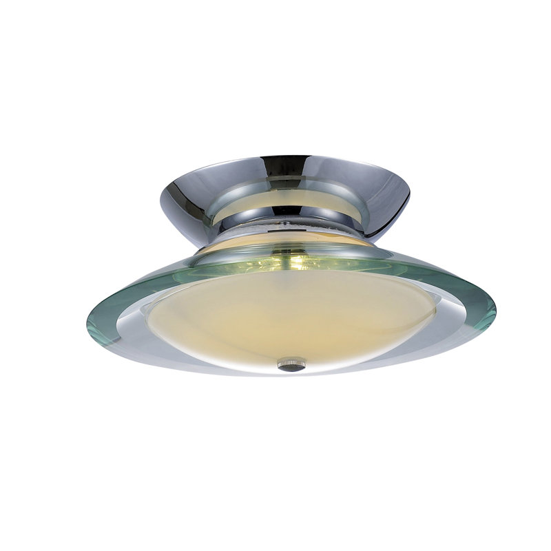 Plafonnier encastré 1 lumière Curva, H 4 po x l 9 po
