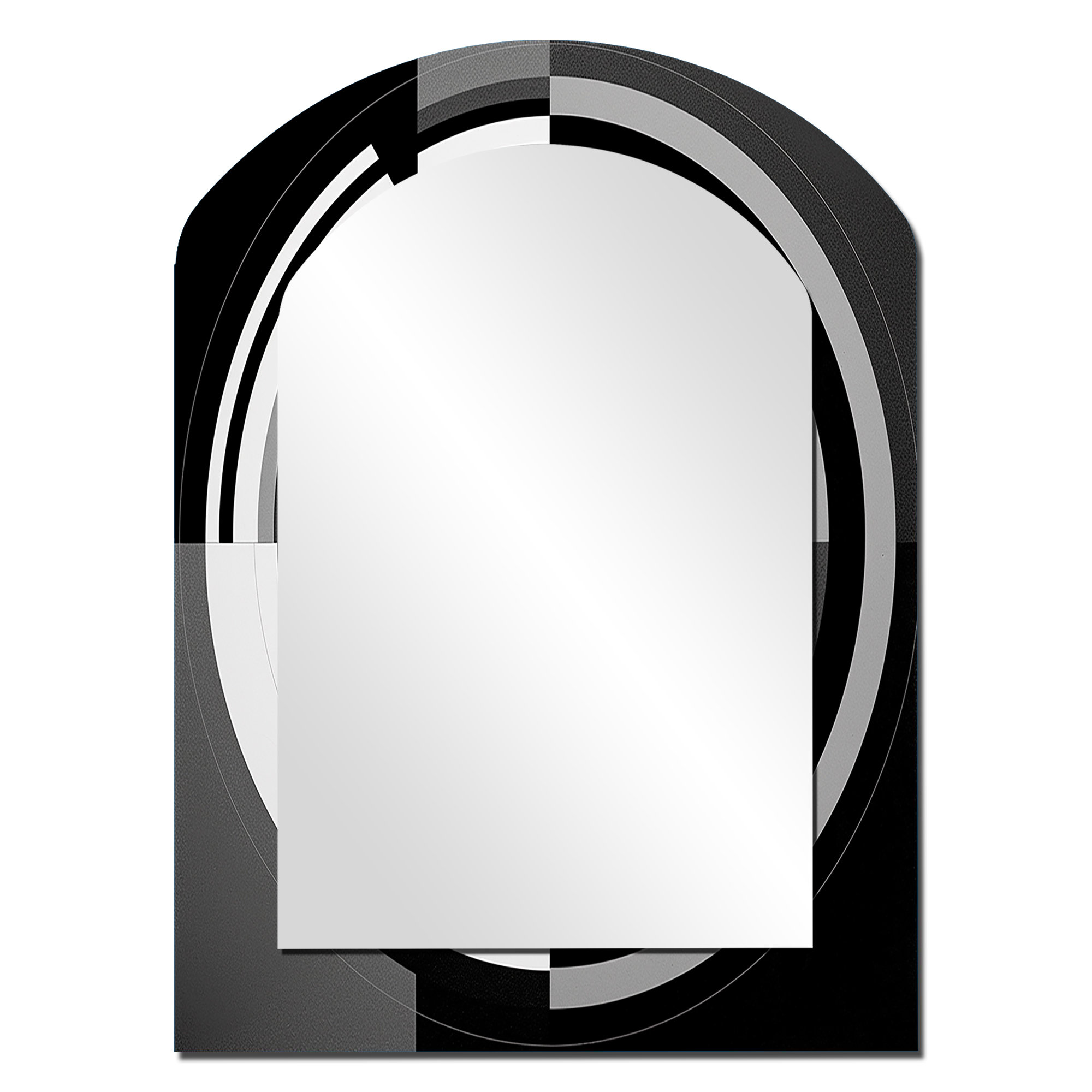 Ivy Bronx Bauhaus Black And White Circular Minimalism III - Abstract ...