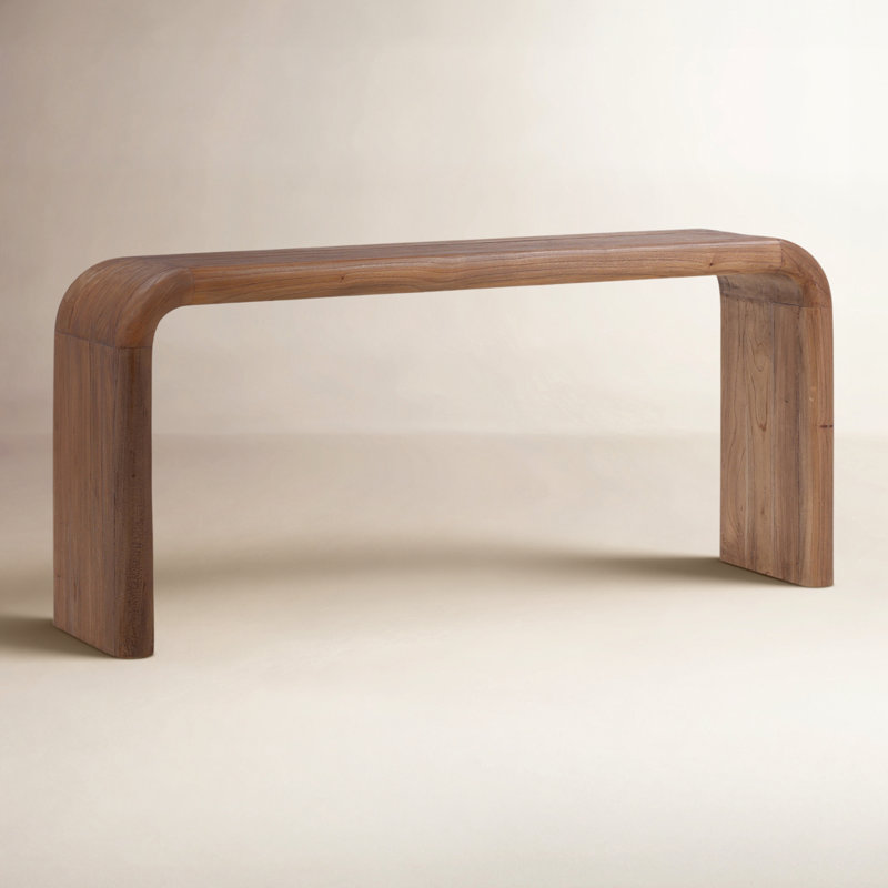 Wynne 65" Wide Mindi Wood Console Table, Medium Brown