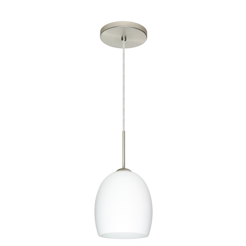 Lucia 1 - Light Single Pendant, Satin Nickel, Opal Matte, LED