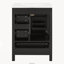 Meuble-lavabo moderne de 61 cm (24 pouces) avec lavabo en céramique, porte à fermeture douce, tablette double couche et 3 tiroirs.-27520076