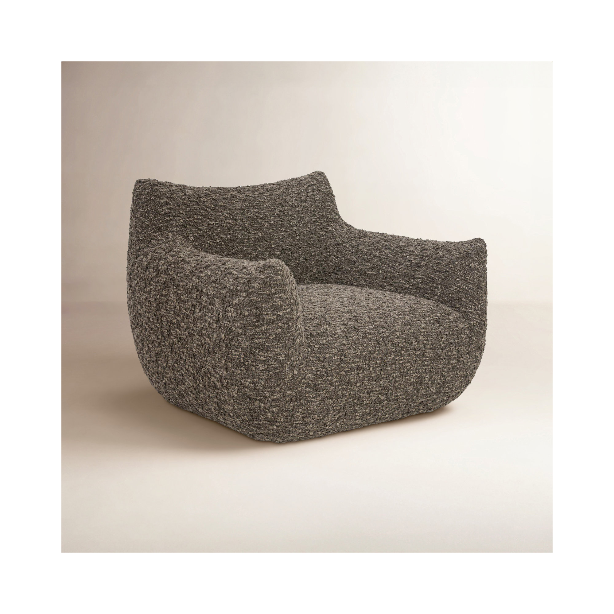 Nowthen Upholstered Swivel Armchair, Solema Moss Boucle