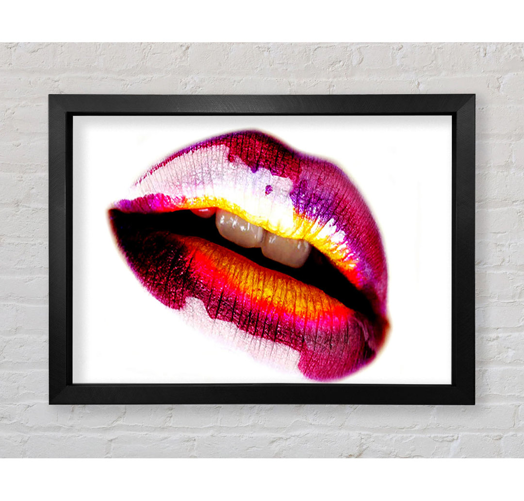 Pink Gloss Lips - Einzelne Bilderrahmen Kunstdrucke