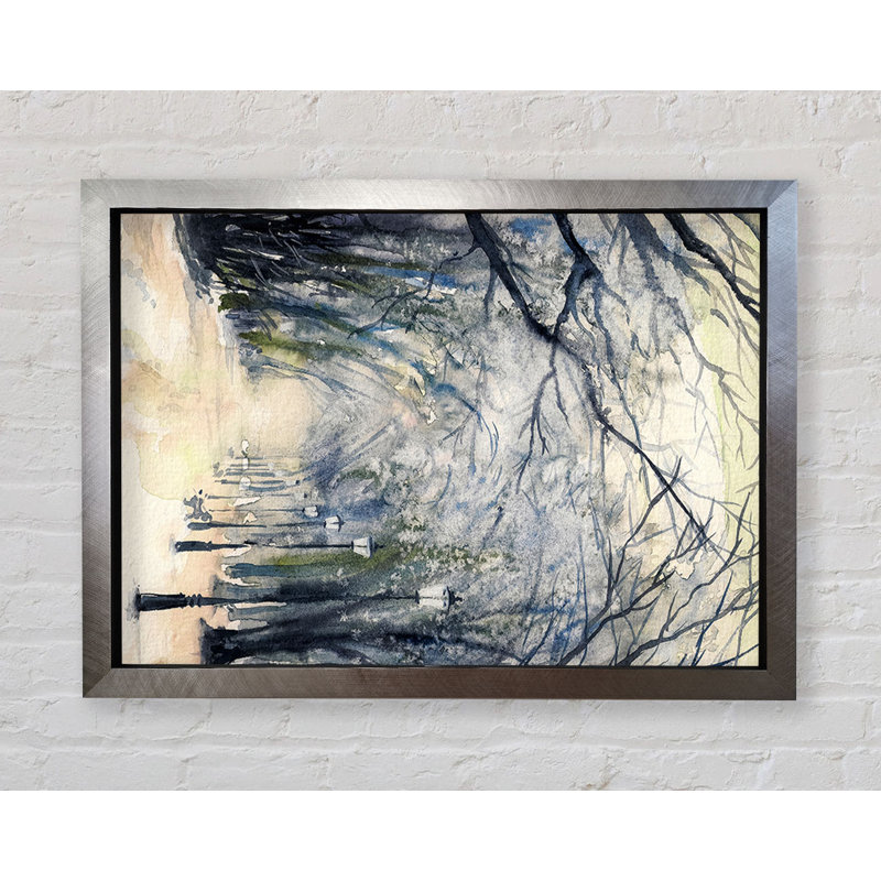 Tree Canopy Walk - Single Picture Frame Print, Black Framed Paper, 59.7cm H x 84.1cm W x 3.4cm D