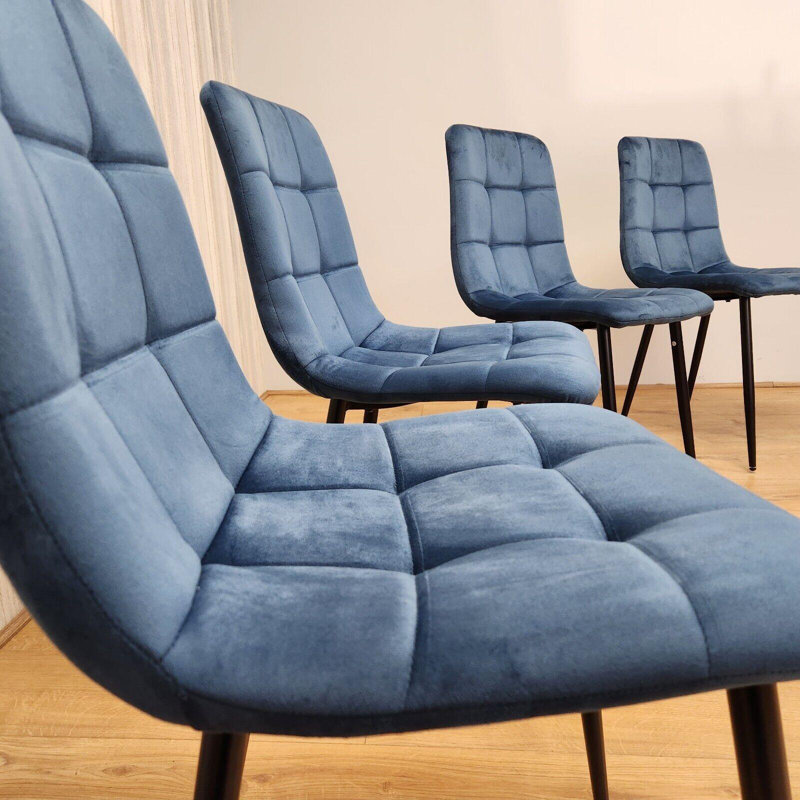 Modern Velvet Dining Chairs For Dining Room Furniture, Blue
