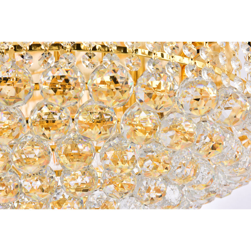 Jaquan Crystal Flush Mount, Gold